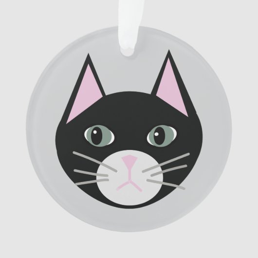 Schwarze Katze Ornament (Vorderseite)