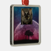 Schwarze Katze Ornament Aus Metall (Rechts)