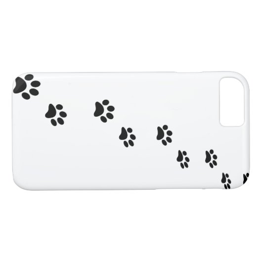 Schwarze Katze Pfoten auf Weiß Case-Mate iPhone Hülle (Rückseite (Horizontal))