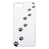 Schwarze Katze Pfoten auf Weiß Case-Mate iPhone Hülle (Rückseite)