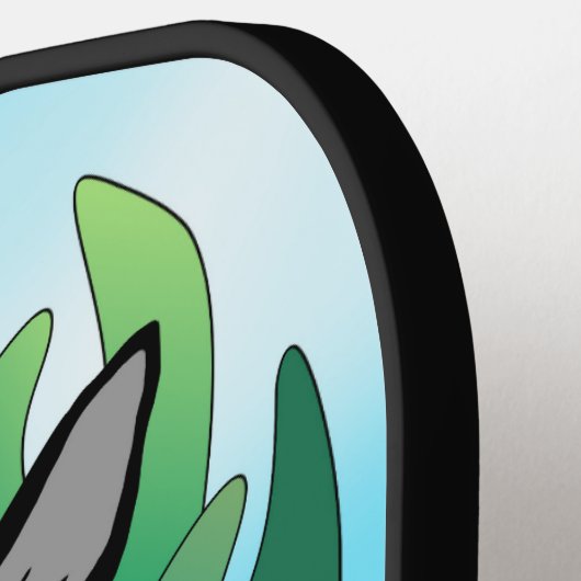 Schwarze Katze Pickleball Schläger (Linke Seite)