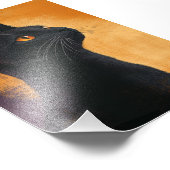 Schwarze Katze- Portrait Fotodruck (Ecke)