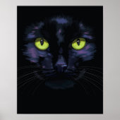 Schwarze Katze-Portrait Poster (Vorne)