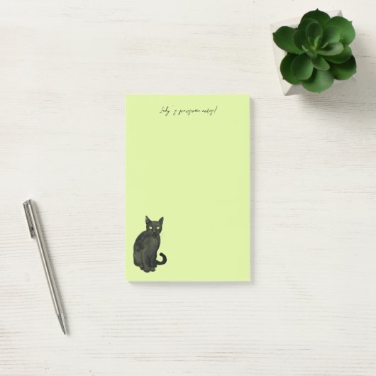 Schwarze Katze Post-it Klebezettel (Büro)