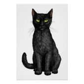 Schwarze Katze Poster (Vorderseite)