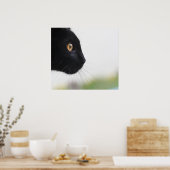 Schwarze Katze Poster (Küche)