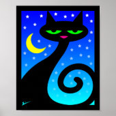 Schwarze Katze Poster (Vorne)
