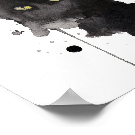 Schwarze Katze Poster (Ecke)