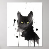 Schwarze Katze Poster (Vorne)
