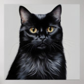 Schwarze Katze Poster (Vorne)