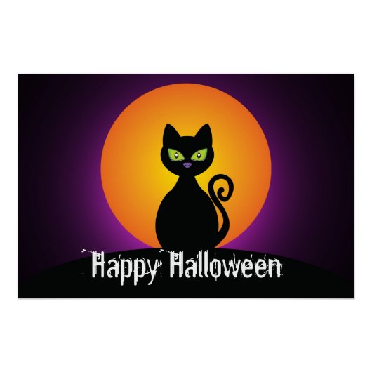 Schwarze Katze Poster (Vorderseite)