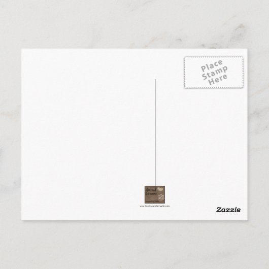 Schwarze Katze Postkarte (Rückseite)