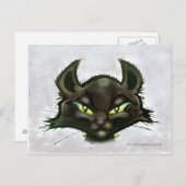 Schwarze Katze Postkarte (Vorne/Hinten)
