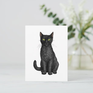 Schwarze Katze Postkarte