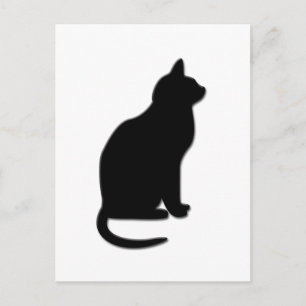 Schwarze Katze Postkarte