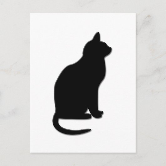 Schwarze Katze Postkarte (Vorderseite)