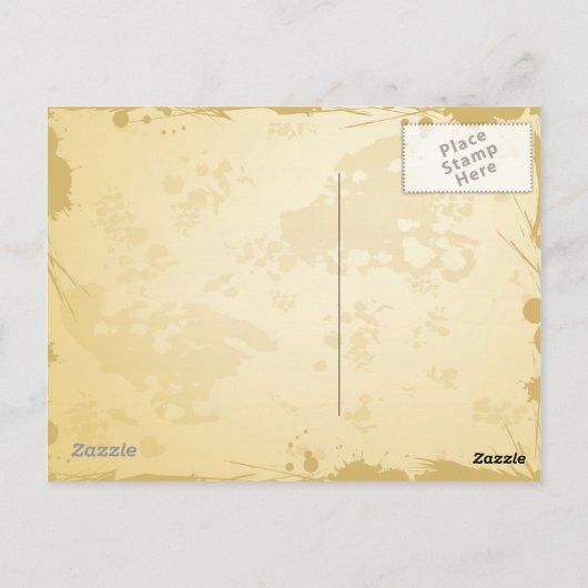 Schwarze Katze Postkarte (Rückseite)