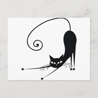 Schwarze Katze Postkarte