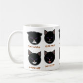 Schwarze Katze Punny Halloween Tasse (Links)