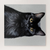 Schwarze Katze Puzzle (Horizontal)