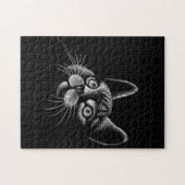 Schwarze Katze Puzzle (Horizontal)