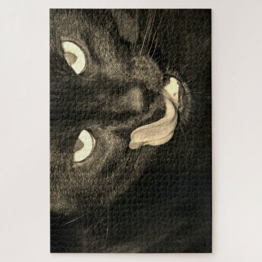 Schwarze Katze Puzzle (Vertikal)