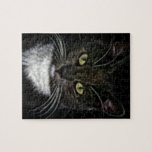 Schwarze Katze Puzzle (Horizontal)