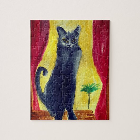 Schwarze Katze Puzzle (Vertikal)