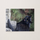 Schwarze Katze Puzzle (Horizontal)