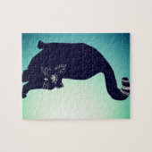 Schwarze Katze Puzzle (Horizontal)