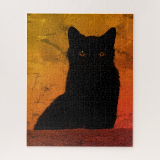 Schwarze Katze Puzzle (Vertikal)