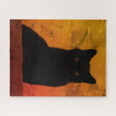 Schwarze Katze Puzzle (Horizontal)