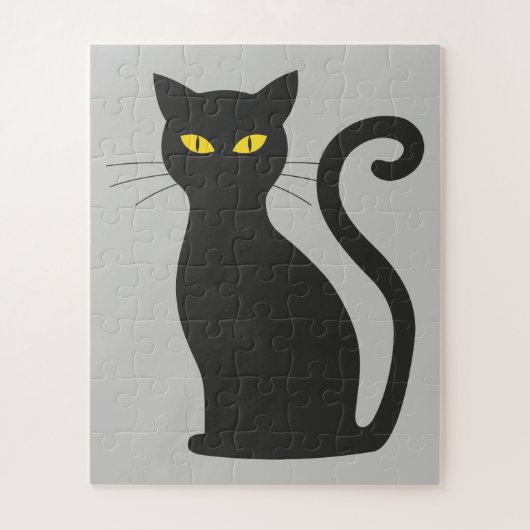 Schwarze Katze Puzzle (Vertikal)