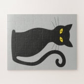 Schwarze Katze Puzzle (Horizontal)