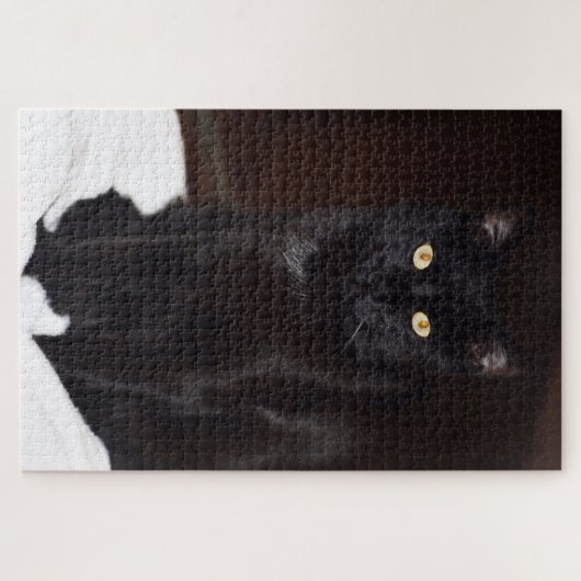 Schwarze Katze Puzzle (Horizontal)