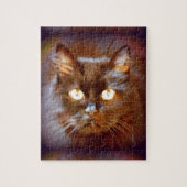 schwarze Katze Puzzle (Vertikal)