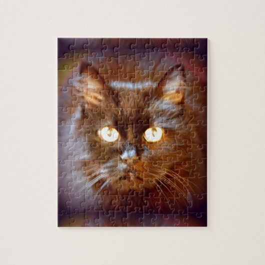 schwarze Katze Puzzle (Vertikal)