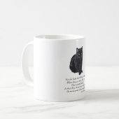 Schwarze Katze Regenbogenbrücke Kaffeetasse (Vorderseite Links)