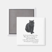 Schwarze Katze Regenbogenbrücke Magnet (Vorderseite/Rückseite)