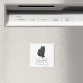 Schwarze Katze Regenbogenbrücke Magnet (In Situ (Geschirrspüler))