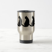 Schwarze Katze Reisebecher (Mittel)
