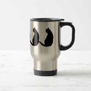 Schwarze Katze Reisebecher