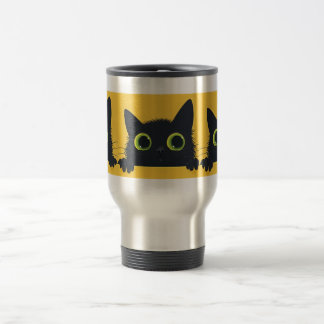 Schwarze Katze Reisebecher