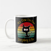 Schwarze Katze Retro Es ist gut, ich bin gut alles Kaffeetasse (Links)
