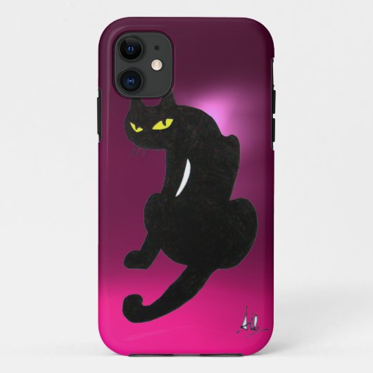 SCHWARZE KATZE, rosa Case-Mate iPhone Hülle (Rückseite)