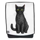 Schwarze Katze Rucksack (Vorderseite)