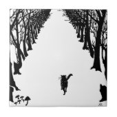 Schwarze Katze, Rudyard Kipling Fliese (Vorderseite)