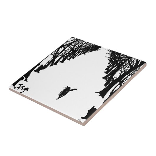 Schwarze Katze, Rudyard Kipling Fliese (Seite)