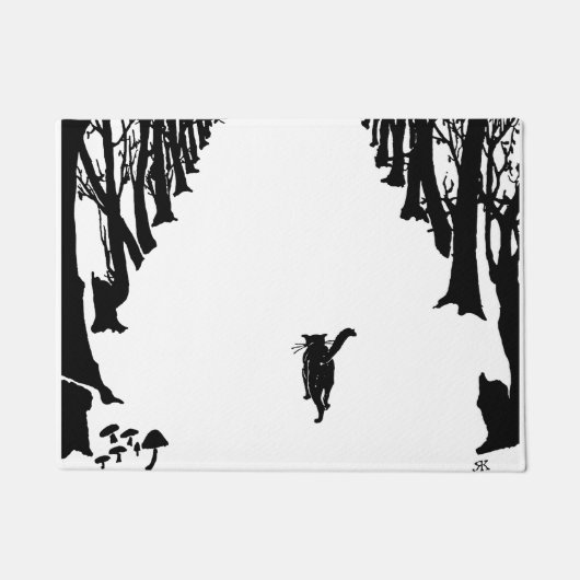 Schwarze Katze, Rudyard Kipling Fußmatte (Vorderseite)