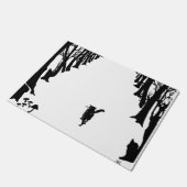 Schwarze Katze, Rudyard Kipling Fußmatte (Schrägansicht)